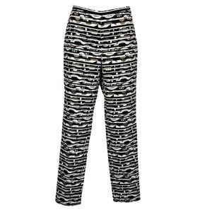 J. McLaughlin Sydney Patterned Ankle Pants Size 4 Bold Abstract Geometric Whimsy